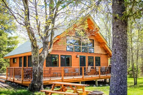 Cabin Rental Availability - Kabetogama Cabin Rentals | Northern Lights Resort Northern Minnesota Cabins, Lake Dock, Lakeside Cabin, Lake Vacation, Beautiful Cabins, Luxury Cabin, Best Sunset, Outdoor Deck, Cabin Life