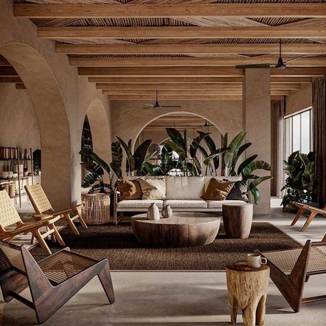 Imagine a space where natural light, calming tones, and organic materials all come together to create a warm, relaxing, welcoming environment that envelops you. As you meander the halls you can feel the stress of the day melting away. What elements would be essential in your dream wellness space? Photo: Hotel Albades, Spain Designed by: Medrano + Sáez Arquitectos and Francisco Segarra #luxuryinteriordesign #wellnesswednesday #wellnessinteriordesign #wellness #wellbeing #holisticinteriorde... Bohemian Hotel Design, Mediterranean Boutique Hotel, Rustic Hotel Design, Mediterranean Hotel Lobby, Mediterranean Hotel Design, Rustic Hotel Lobby, Mediterranean Hotel, Boutique Hotel Lobby, Boutique Hotels Interiors