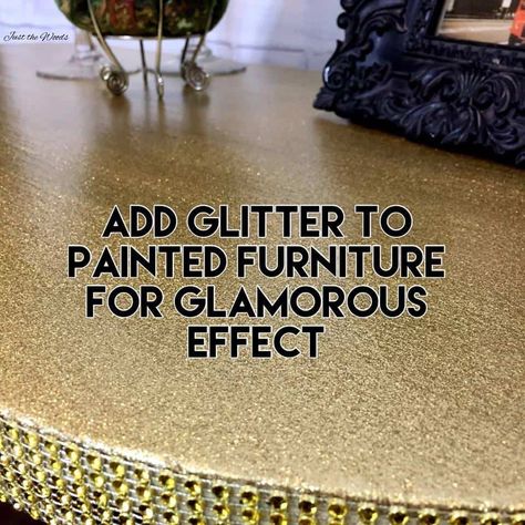 see how to add glitter to painted furniture. vintage desk makeover is given a glam makeover with glitter, crystals, stripes and swanky leopard print decoupage. Vintage Desk Makeover, Bling Furniture, Glitter Furniture, Hobby Lobby Decor, Diy Bling, Painted Stools, Silver Furniture, Painted Sideboard, Glam Furniture