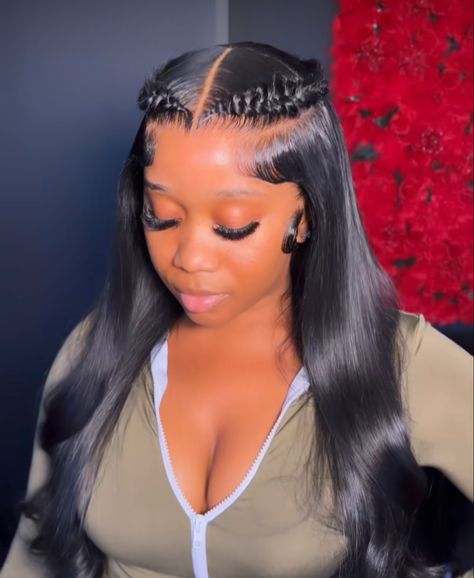 4a Natural Hair, Weave Ponytail Hairstyles, Frontal Wig Hairstyles, Birthday Hairstyles, Wig Ideas, Protective Hairstyles Braids, Frontal Hairstyles, Hairstyle Inspo, Slick Hairstyles