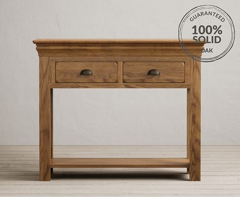 Solid Oak Furniture, Oak Console Table, Beautiful Range, Dovetail Drawers, Oak Furniture, Solid Oak, Console Table, Timeless Design, Drawers