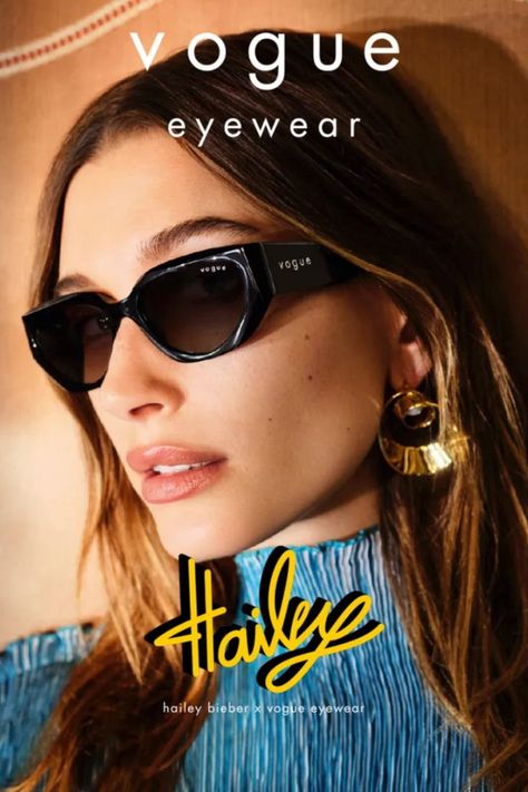 Hailey Bieber X Vogue Eyewear has arrived! Not a collaboration to miss, Hailey Bieber's first eyewear collection with Vogue Eyewear brings a range of fresh and on-trend styles that embody the supermodel's understated street style look. Types Of Sunglasses, Hailey Baldwin Style, Vogue Sunglasses, Eyewear Trends, Vogue Eyewear, Stylish Glasses, Trending Sunglasses, Athleisure Outfits, Hailey Bieber