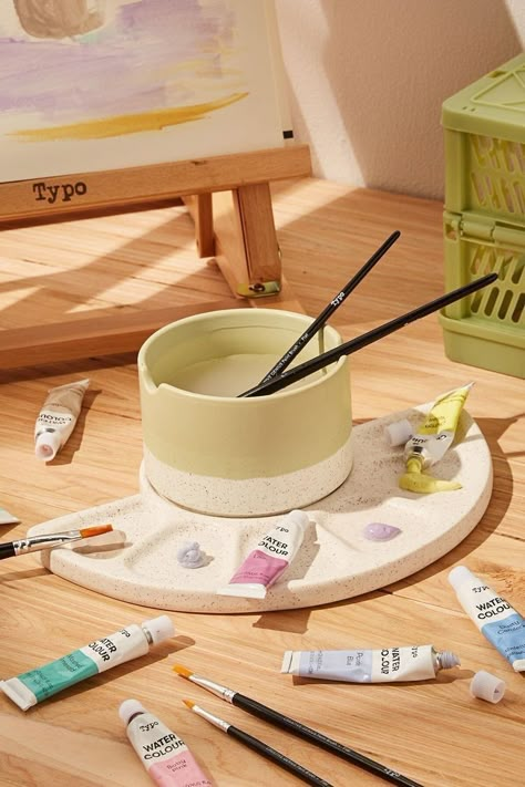 Ceramic Paint Palette, Tanah Liat, Clay Diy Projects, Diy Ceramic, Clay Crafts Air Dry, Keramik Design, Boost Productivity, Pottery Crafts, Diy Pottery