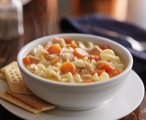 The Diet for Recovering from Colitis | livestrong Rotini Soup, Chicken Rotini, Progresso Soup, Hearty Chicken Soup, Chicken Carrots, Canned Soup, Soup Chicken, Cheap Easy Meals, Hearty Chicken