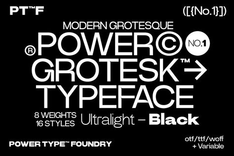 Power Grotesk - Sans Serif Font Family on Behance Grotesk Font, Trending Fonts, Free Typeface, Sans Serif Typeface, Best Free Fonts, Font Inspiration, Serif Typeface, Font Download, Typographic Design