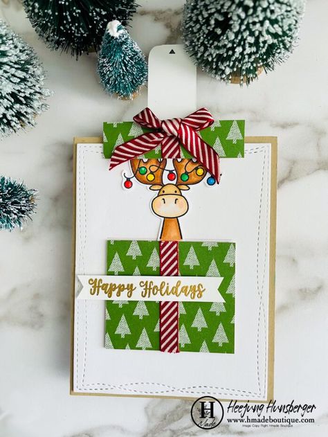 Peek A Boo Card Tutorial, Peek A Boo Card, Interactive Christmas Cards, Christmas Cards Kids, Fun Folds, Stampin Up Christmas Cards, Card Techniques, Interactive Cards, Diy Christmas Cards