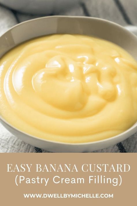 Banana Filling Recipe, Banana Custard Cake Filling, Banana Custard Filling, Banana Custard Cake Recipe, Banana Pastry Cream Filling, Banana Filling For Cake Recipes, Banana Cream Cake Filling, Banana Cream Tarts, Banana Pudding Cake Filling