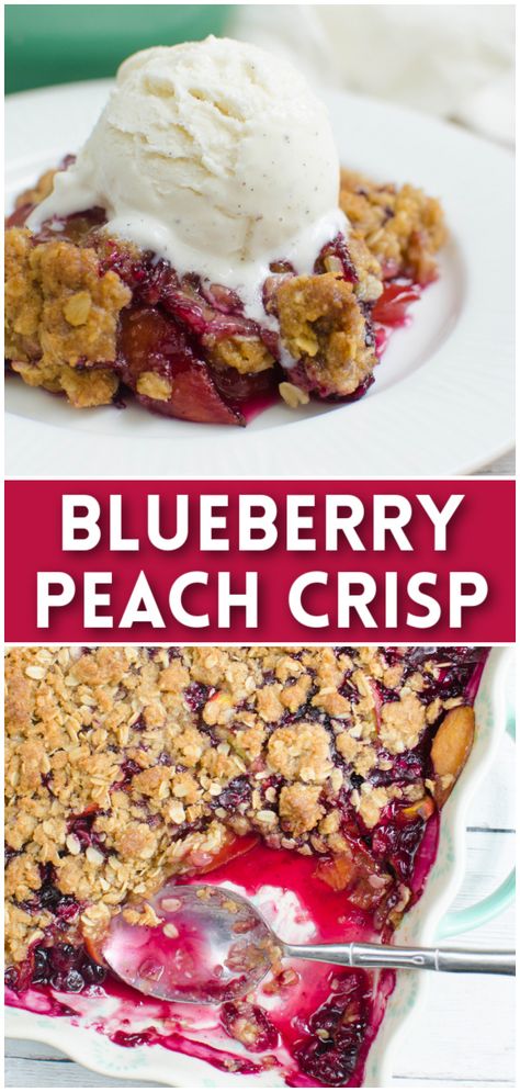 Recipes Using Frozen Fruit, Frozen Fruit Dessert, Using Frozen Fruit, Peach Blueberry Crisp, Berry Crisp Recipe, Easy Peach Crisp, Frozen Fruit Recipes, Peach Crisp Recipe, Gluten Free Apple Crisp