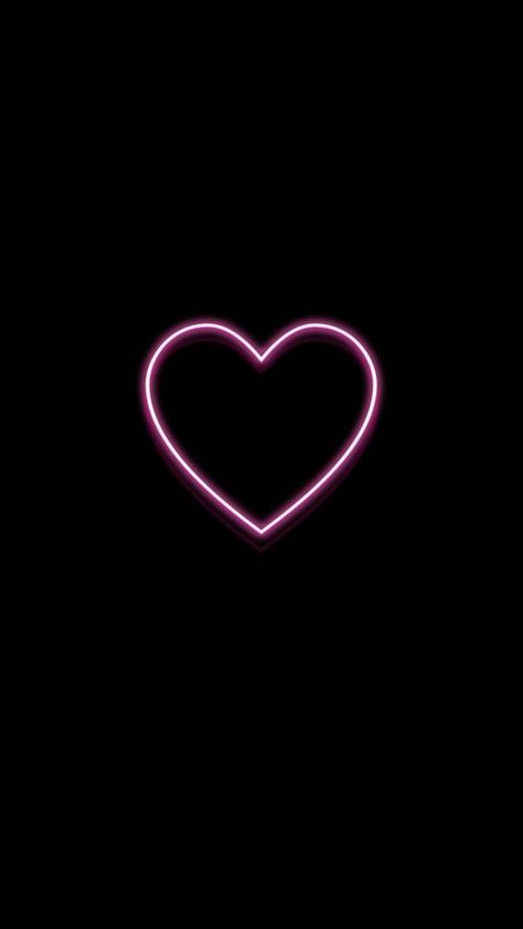 Black Heart Background, Neon Heart Wallpaper, Hearts Astethic, Wallpaper Hearts, Background Lockscreen, Neon Heart, Heart Background, Neon Wallpaper, Heart Wallpaper