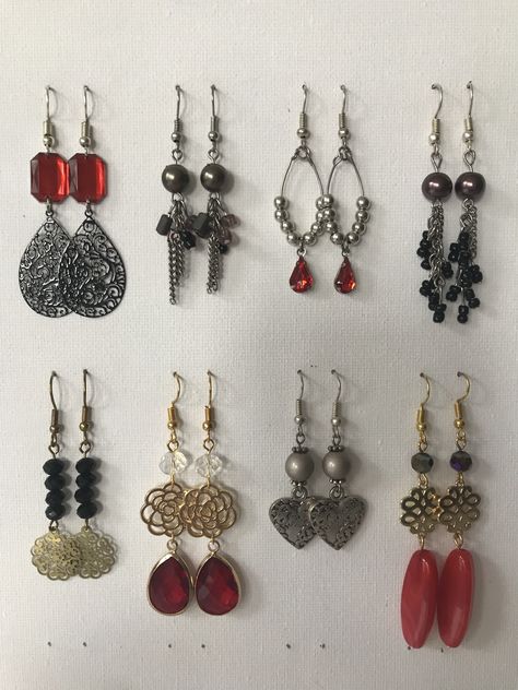 Alt Earrings Diy, Gothic Earrings Diy, Pin Ideas, Diy Jewelry Earrings, Gothic Earrings, Earrings Inspiration, Homemade Jewelry, Funky Jewelry, Hippie Jewelry