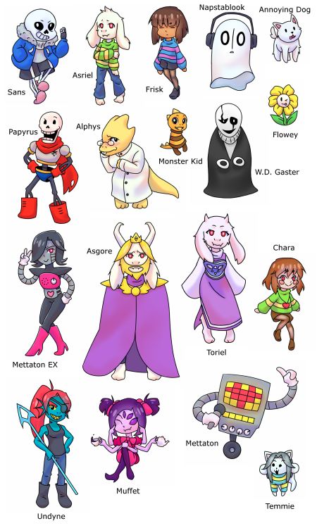 Personajes de Undertale All Undertale Characters, Undertale Characters, Undertale Comic Funny, Characters Inspiration Drawing, Undertale Funny, Undertale Aus, Undertale Cute, Undertale Drawings, Undertale Art