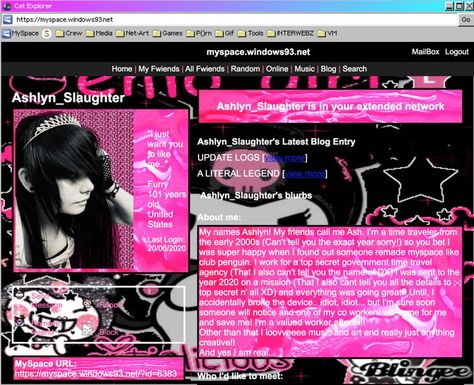 Old Myspace Profiles, 2000s Blog Aesthetic, Myspace Aesthetic Layout, 2000s Website Aesthetic, Old Website Aesthetic, Emo Layout, Spacehey Layouts, 2000s Website, Myspace Pictures