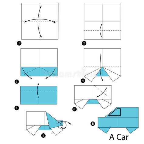 Car Origami, Paper Toy Car, Origami Car, Handmade Kids Toys, Car Stock, Paper Car, How To Make Origami, Useful Origami, Origami Animals