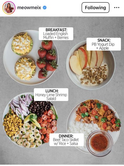 Hunger Crushing Combo, Meal Planning Menus, Lunch Prep, Healthy Plate, Healthy High Protein Meals, Easy Healthy Meal Prep, Calorie Meal Plan, Whole Food Diet, Healthy Food Dishes