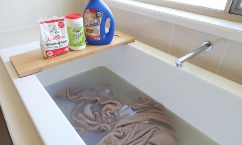 How to do a strip wash laundry hack Strip Washing, Laundry Stripping, Laundry Powder, Washing Detergent, Washing Powder, Washing Soda, Citrus Essential Oil, Organisation Hacks, Home Management