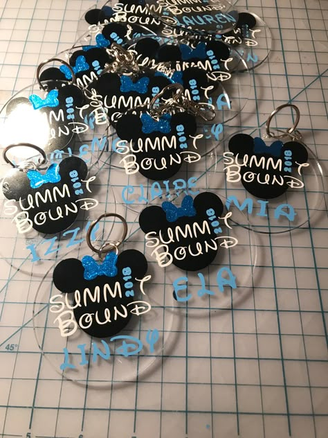 Bag tags for D2 summit. For Lions Cheer Company Summit Cheer Gifts, Cheer Nationals Gifts, Cheer Gifts Diy, Cheer Disney, Cheer Summit, D2 Summit, Cheer Competition Gifts, Summit Cheer, Cheer Crafts