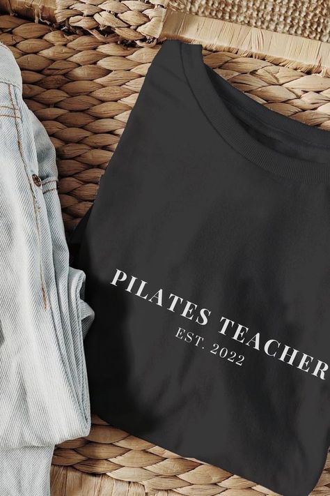 Pilates Teacher Quotes, Home Pilates Studio, Pilates Room, Pilates Shirt, Pilates Quotes, Studio Pilates, Pilates Clothes, Pilates Teacher, Cute Birthday Ideas