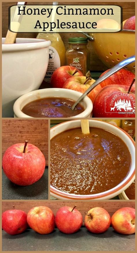 Crockpot Applesauce, Cinnamon Applesauce, Honey Cinnamon, Apple Sauce, Honey And Cinnamon, Eat Healthy, Canning Recipes, Healthy Nutrition, Apple Recipes