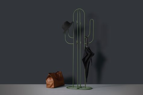 MARIO TSAI STUDIO | cactus Cactus Coat Rack, Minimalist Cactus, Transforming Furniture, Boho Interior Design, Soft Minimalism, Coat Stand, Ikea Chair, Hanger Design, Coat Stands