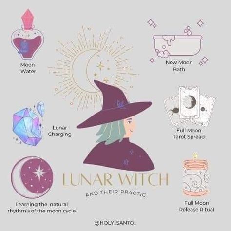 Zodiac Witch Types, What Is A Lunar Witch, Crystal Witch Art, Lunar Witch Aesthetic, Moon Witch Aesthetic, Lunar Witchcraft, Astrology Witch, Witch Types, Lunar Witch