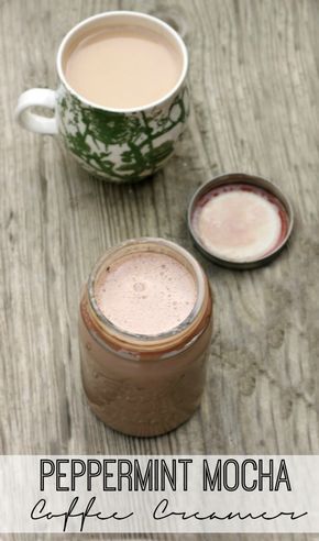 Diy Peppermint Mocha, Mocha Coffee Creamer Recipe, Peppermint Mocha Coffee Creamer, Peppermint Coffee Creamer, French Vanilla Coffee Creamer, Peppermint Mocha Coffee, Homemade Peppermint Mocha, Peppermint Mocha Creamer, Mocha Creamer