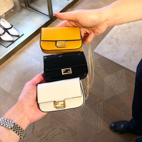 The Fendi Super Mini Baguette’s - 📷: @luxurygoodies_london By The Way Mini Fendi, Mini Fendi Bag, Fendi Baguette Mini, Fendi Mini Baguette, Small Fendi Bag, Fendi Beaded Baguette Bag, Fendi Baguette Bag, Mini Baguette, Fendi Bag