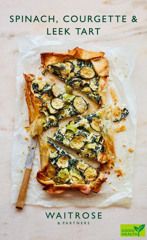 Vegetarian Tart Recipes, Vegetarian Tart, Leek Tart, Taco Boats, Summer Squash Recipes, Filo Pastry, Squash Recipes, Summer Squash, Tart Recipes