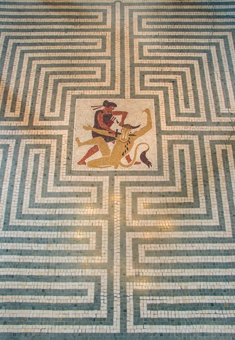 Greek Flooring, Ancient Greek Interior, Greek Mosaic Art, Greek Furniture, Greek Mosaic, Greek Interior, Villa Kerylos, Greek Villa, Greek Decor