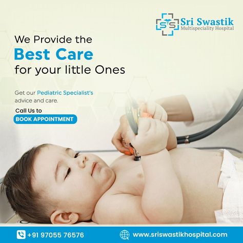 We understand how important it is for parents to provide their children with the best possible care. That is why we are dedicated to offering the highest quality of pediatric care For more information: Call us : 9705576576 #sriswastikmultispecialityhospital #hospital #Bachupally #besthospital #besthospitalinbachupally #pediatrician #pediatricspecialist #childcare Pediatric Care, Best Hospitals, Childcare, Pediatrics, Happy Mothers, More Information, Health Care, Parenting, Good Things