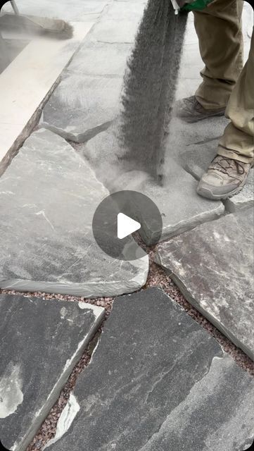 Hardscape Mentor | Outdoor Living Design & Build Training on Instagram: "What do you put between flagstone joints? ⬇️
•
•
•
The best damn sand… 
•
•
@sek_surebond X-Treme Wide Joint Sand is formulated for joints ranging from 1/8” up to 4“which is perfect for #twofingerjoint flagstone 
•
•
#Hardscape #hardscaping #flagstone #hardscapedesign #patio #pavers #outdoorliving #construction #build #hardscapementor #outdoorpatio #patiodesign #patiolife #diy #contractor #contractorlife #bluecollar #landscaping #landscape #yard #backyard #outdoorlivingspace" Large Flagstone Patio, How To Lay Flagstone, Flagstone Patio Design, Flagstone Pavers, Landscape Yard, Flagstone Walkway, Backyard Chicken Coop Plans, Walkway Design, Patio Pavers