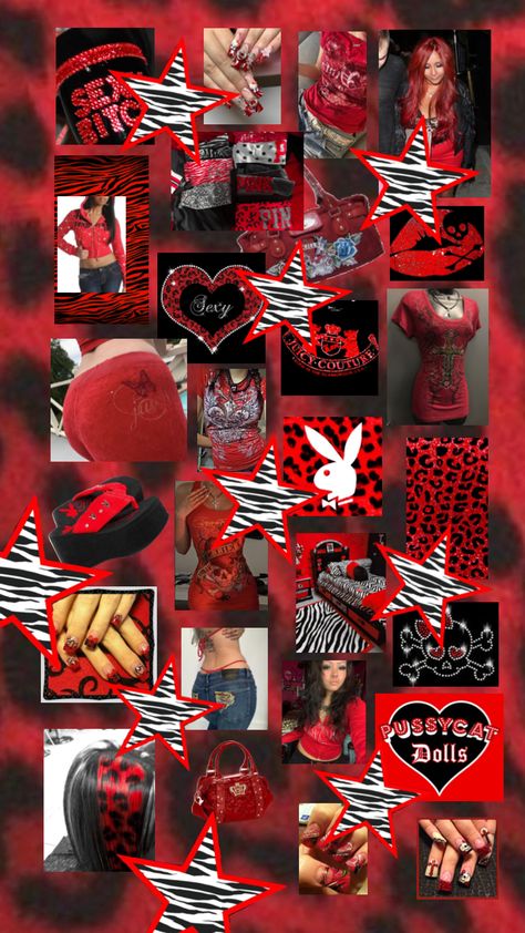 #mcbling #trashyy2k #redmcbling #red #mcblingfashion #mcblingaesthetic #mcblingcore #redcheetahprint #snooki #2000s #2000sfashion #2000saesthetic #2000score #2000sbaby Red 2000s Aesthetic, Red Mcbling, Red Grunge Outfit, Trashy 2000s Aesthetic, Mcbling Aesthetic, Skateboard Ideas, Red Grunge, 2000s Baby, Mcbling Fashion