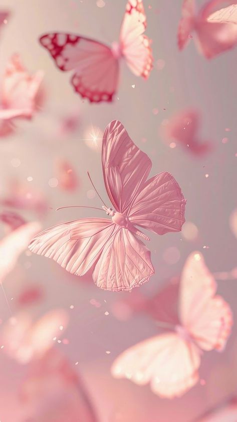 Butterfly outdoors blossom flower. | free image by rawpixel.com / Wan Pink Background With Butterflies, Pink Butterfly Wallpaper Laptop, Image Rose Aesthetic, Butterflies Wallpaper Iphone, Board Covers Pink, Pink Wallpaper Butterfly, Phone Wallpaper Butterfly, Cute Butterfly Wallpaper, Pink Butterfly Aesthetic