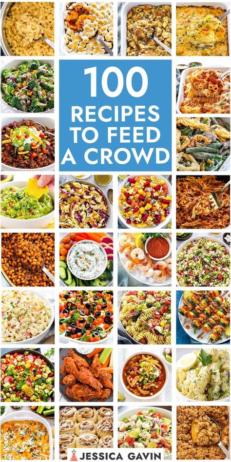 Potluck Lunch Ideas, Make Ahead Lunch Ideas, Birthday Party Meals, Recipes To Feed A Crowd, Family Gathering Food, Make Ahead Lunch, Family Reunion Food, Party Entrees, Group Dinner