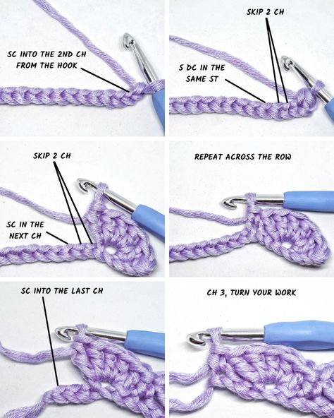 How to Shell Stitch - Beginner’s Guide - Crafts on Air How To Shell Stitch Crochet, How To Do Shell Stitch Crochet, Shell Stitch Tutorial, Seashell Stitch Crochet, Seashell Crochet Stitch, Shell Stitch Crochet Blanket, Shell Stitch Crochet Pattern, Shell Crochet Pattern, Shell Crochet Stitch