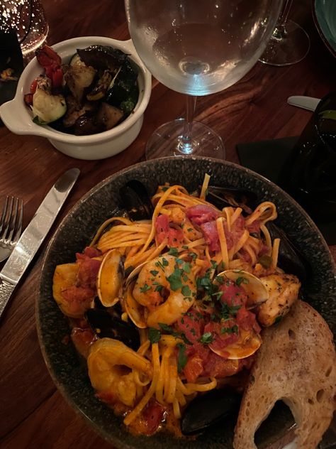 Pasta | Italian | The Depot | Auburn | Alabama | Wine | Clams | Mussels | Dipping bread | aesthetic | Pasta night Red Wine And Pasta Aesthetic, Seafood Asthetic Picture, Spicy Clam Pasta, Seafood Pasta Aesthetic, Mussels Pasta, Pasta And Wine Aesthetic Italy, Seafood Medley, Pasta Night, Seafood Pasta