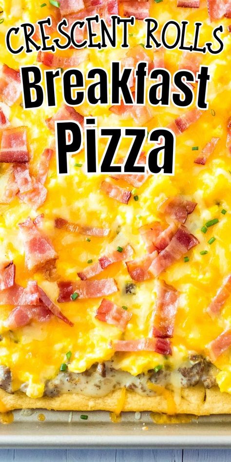 Crescent Roll Breakfast Pizza, Pizza With Crescent Rolls, Cresent Roll Breakfast, Best Breakfast Pizza, Make With Crescent Rolls, Breakfast Pizza Crescent Roll, Crescent Roll Breakfast, Sheet Pan Breakfast, Pizza Marinara