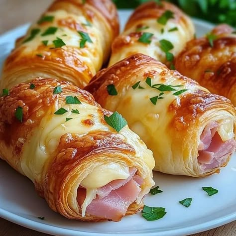 Gordon Ramsay recipes | HAM and CHEESE Croissant Rolls  | Facebook Filled Bread, Family Around The Table, Slice Of Cheese, Ham And Cheese Sandwich, Quick Lunch, Quick Lunches, Cheese Sandwich, Sandwich Bread, Kids Recipes