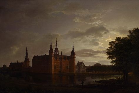 Frederiksborg Castle, Castle Dark, Johan Christian Dahl, Dallas Museum Of Art, Moonlight Painting, Art Foundation, Art Movements, Art Prints Online, Art Japonais