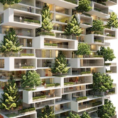 Conceived as a vertical forest, it will rise to a total height of 117 m (383... Green Building Architecture, Stefano Boeri, Vertical Forest, Green Facade, Facade Architecture Design, Architectural Competition, Innovative Architecture, Modern Exterior House Designs, Green Architecture