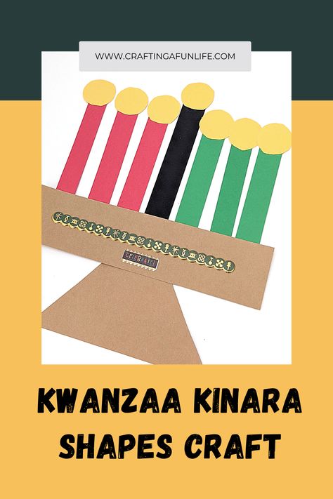 Kinara Craft, Kwanzaa Crafts For Kids, Kwanzaa Preschool, Kwanzaa Kinara, Kwanzaa Crafts, Kwanzaa Activities, Shapes Craft, Weaving For Kids, December Crafts