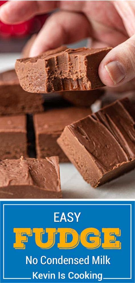 Make this easy fudge recipe without condensed milk for a creamy, rich chocolate dessert. Even better, it's no cook fudge, made in 15 mins! Single Serve Fudge, Quick Fudge Recipe With Cocoa Powder, No Condensed Milk Fudge, Fudge Recipes No Condensed Milk, Evaporated Milk Desserts Easy, Things To Make With Chocolate Milk, How To Make Fudge Without Condensed Milk, Fudge Recipes Easy Condensed Milk Cocoa Powder, Fudge Without Sweetened Condensed Milk