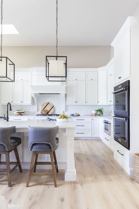 Home Reveal | LakeView Part I — Scout & Nimble Vanilla Milkshake Benjamin Moore, Farmhouse Kitchen Lighting, Vanilla Milkshake, Kitchen Interiors, New Kitchen Cabinets, Kitchen Cabinets Makeover, White Kitchen Design, Kitchen Remodeling Projects, Ikea Kitchen