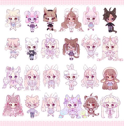 Set price adopts $25 - OPEN [1/24] LOWERED by mahkala on DeviantArt 강아지 그림, Chibi Anime Kawaii, Cute Anime Chibi, Cute Kawaii Drawings, Chibi Drawings, Kawaii Doodles, Cute Animal Drawings, Kawaii Drawings, Kawaii Art