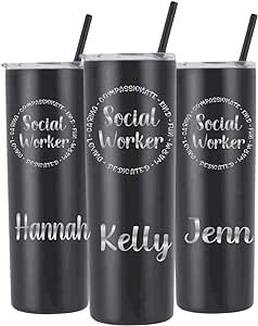 GGDesign Social Worker Personalized Gift, Social Worker Tumbler, Social Services Cup, Case Worker Gift, Social Worker Water Flask Social Worker Tumbler, Case Worker, Staff Appreciation Gifts, Water Flask, Counselor Gifts, Social Worker Gifts, Assistant Gifts, Office Staff, Therapist Gifts