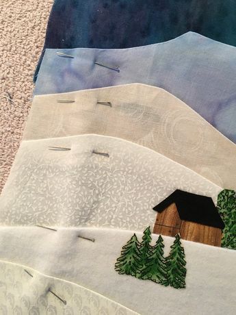 Tas Denim, Colchas Quilting, Landscape Art Quilts, Landscape Quilt, Textile Art Embroidery, Fabric Postcards, Outdoor Furniture Diy, Applique Quilt Patterns, Landscape Quilts