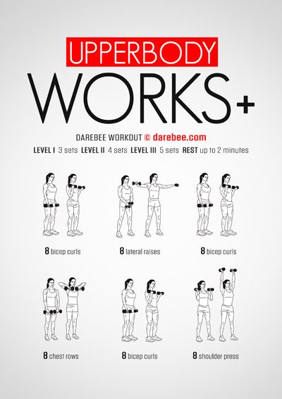 Darbee Upper Body Workout, Darebee Dumbell Workout, Upper Body Workout At Home With Weights, Darebee Arms, Upper Body Free Weight Workout, Darbee Workout, Upper Body Home Workout, Darebee Workout, Upper Body Strength Workout