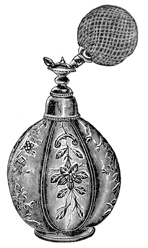 17 Old Fashioned Perfume Bottle Clipart! - The Graphics Fairy Victorian Perfume Bottle Tattoo, Antique Perfume Bottle Tattoo, Victorian Perfume Bottles, Perfume Tattoo, Perfume Bottle Tattoo, Beauty Graphics, Victorian Things, Graphic Fairy, Bottle Drawing