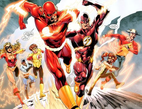 dc comics - Differences between different incarnations of The ... Dc Speedsters, Jay Garrick, Flash Family, Flash Comics, Flash Barry Allen, Speed Force, Dc Comics Heroes, Univers Dc, Wally West