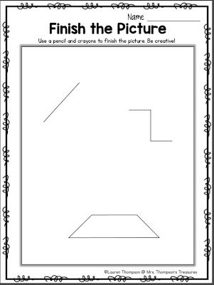 Finish the Picture - Get Creative! | Classroom Freebies | Bloglovin’ Free Art Worksheets For Kids, Finish The Picture Drawing Free Printable, Creativity Activities For Kids, Read And Draw Worksheets Free Printable, Finish The Picture For Kids, Finish The Picture Printable, Picture Patterns Worksheets, Finish The Picture Drawing, Find The Cat In The Picture