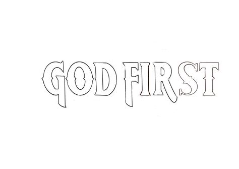 Fear God Stencil, Chosen 1 Tattoo Stencil, God First Tattoo Stencil, Hand Tattoos For Guys Stencils, God First Tattoos, Fear God Tattoo Stencil, Sims Tattoos, Tattoo God, Arm Tattoos For Guys Forearm